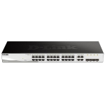 D-Link DGS-1210-24, 24-ports switch 10/100/1000 Gigabit Smart Switch including 4 Combo 1000BaseT/SFP, managed, rack mount
