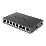 D-Link DGS-108/E, 8 ports switch, 10/100/1000, Gigabit, metal case