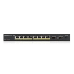 ZYXEL GS1100-10HP, 8-ports switch, Gigabit, PoE, 2xSFP