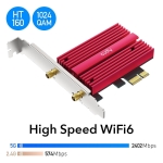 Cudy WE4000, PCIe, 2.4/5 GHz, 574 - 2402 Mbps, network card