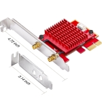 Cudy WE3000S, PCIe, 3-band, 2.4/5~/6 GHz, 574 - 2400 Mbps, network card