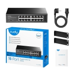 Cudy GS1016, 16 ports switch, 10/100/1000, Auto-MDI/MDIX, 19" rack mount