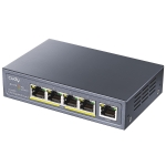 Cudy GS1005P, 5 ports switch, 10/100/100, PoE+ Switch 60W, Uplink port