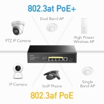Cudy GS1005PTS1, 5 ports switch, 10/100/1000, PoE+ Switch 120W, 1 SFP Slot