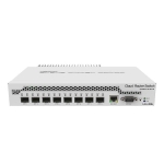 MikroTik CRS309-1G-8S+IN, LAN 1 x Gigabit Ethernet ports, 8 x SFP+ 10Gbps, PoE, switch