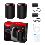 Cudy M3000, 2 pack, AX3000 Dual Band, 2.4/5 GHz, 574 -  2402 Mbps, wireless mesh system