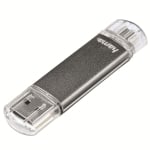 USB drive HAMA Type USB-C Laeta, 16GB, USB 3.1 Type-C, Silver