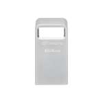 USB drive KINGSTON DataTraveler Micro, 64GB, USB-A 3.2 Gen 1, Silver