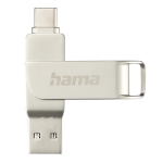 USB drive HAMA C-Rotate Pro, USB-C 3.1/3.0, 64GB, 70MB/s, Silver