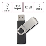 USB drive HAMA Rotate, 32GB, USB 2.0, 10Mb/s, Black