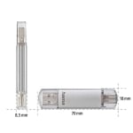 USB drive HAMA Laeta, 32GB, USB 3.1 Type-C, Silver