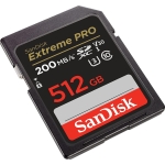 SANDISK Extreme PRO SDHC, 512GB, UHS-1, Class 10, U3, 140 MB/s
