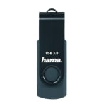 USB drive HAMA Rotate, 64GB, USB 3.0 70 MB/s, Petrol blue