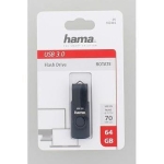 USB drive HAMA Rotate, 64GB, USB 3.0 70 MB/s, Petrol blue