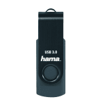 USB drive HAMA Rotate, 128GB, USB 3.0 90 MB/s, Petrol blue
