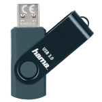 USB drive HAMA Rotate, 128GB, USB 3.0 90 MB/s, Petrol blue