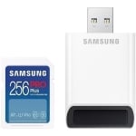 Samsung PRO Plus, SD Card, 256GB, USB Reader, White