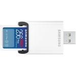 Samsung PRO Plus, SD Card, 256GB, USB Reader, White