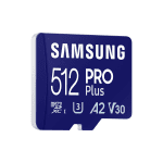 Samsung PRO Plus, microSDXC, UHS-I, 512GB, Adapter