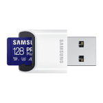 Samsung PRO Plus, microSDXC, UHS-I, 128GB, Adapter, USB reader