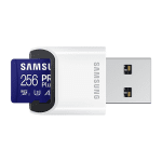 Samsung PRO Plus, microSDXC, UHS-I, 256GB, Adapter, USB reader