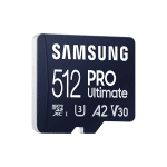 Samsung PRO Ultimate, microSDXC, UHS-I, 512GB, Adapter