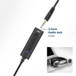 Ewent AC9360, 2.0, USB-A, 3.5 mm, Black