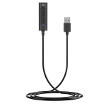 Ewent AC9360, 2.0, USB-A, 3.5 mm, Black