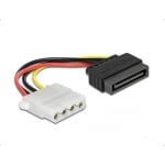 DeLock cable Power SATA 15 pin male to 4 pin female, 12cm