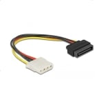 DeLock cable Power SATA 15 pin female to 4 pin female, 20cm