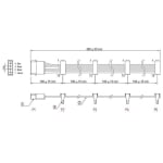 DeLock cable Power Molex 4 Pin  to 4 x SATA 15 Pin, 40cm