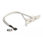 Delock bracket for PC, USB 10 pin to 2 x USB 2.0 type A