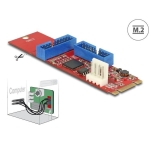 Delock adapter M.2 Key B+M male to 2 x USB 5 Gbps Pin Header