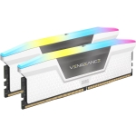 Памет CORSAIR VENGEANCE RGB DDR5 64GB (2x32GB) DDR5 6000 CL30-36-36-76 1.40V Intel XMP & AMD EXPO - White